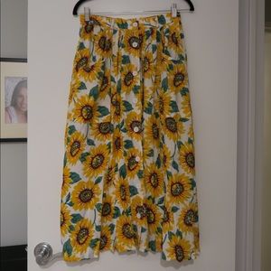 American Apparel Sunflower Maxi Skirt
